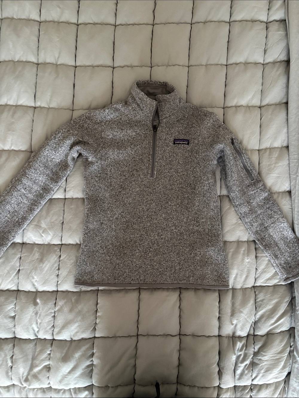 Patagonia Light Gray Half-Zip Fleece Pullover